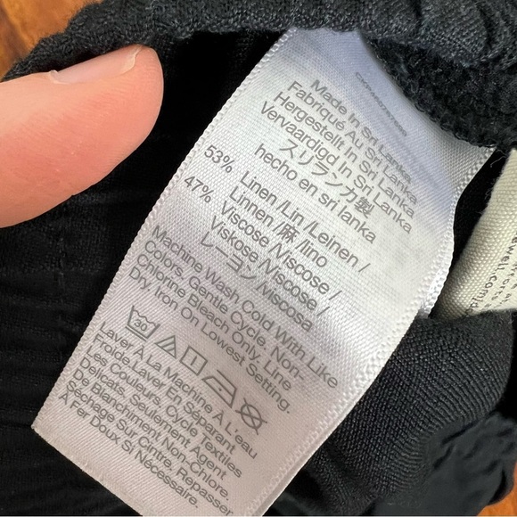 Madewell Tailored Tapered Black Linen Blend Pants Size S - Picture 7 of 8